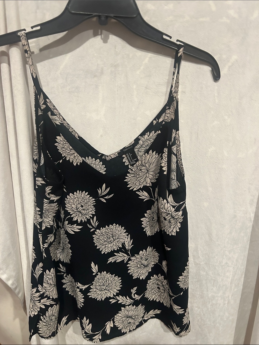 Forever 21 Black Floral Cami Top